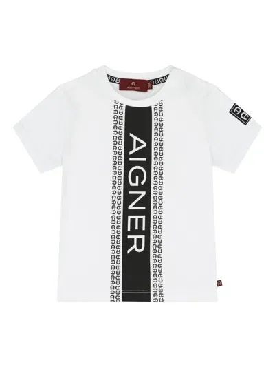 Aigner Babies' Logo-print T-shirt In White