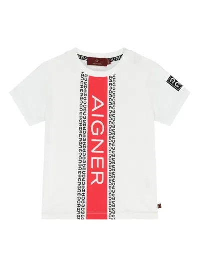 Aigner Babies' Logo-print T-shirt In White