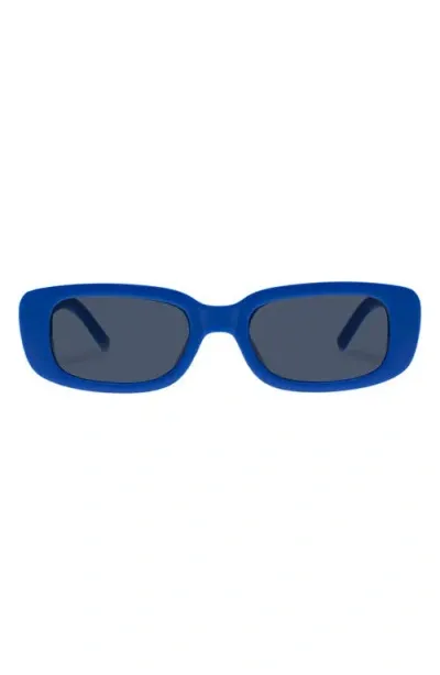 Aire Ceres 51mm Rectangular Sunglasses In Matte Blue/smoke Mono