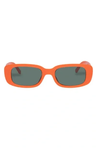 Aire Ceres 51mm Rectangular Sunglasses In Neon Orange