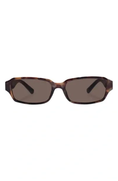 Aire Crater 54mm Rectangular Sunglasses In Dark Tort/gold