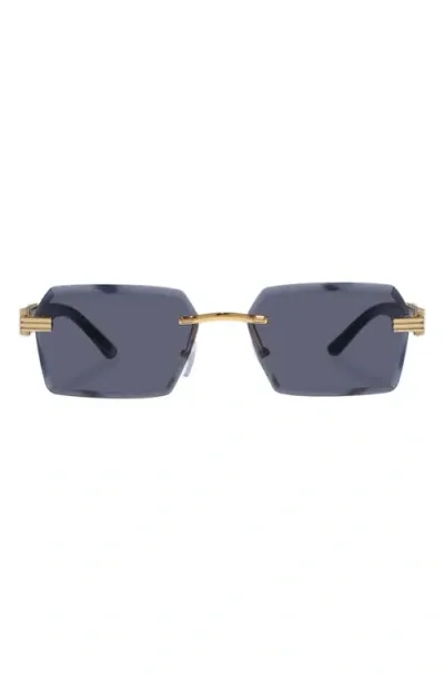 Aire Nebula 60mm Rimless Square Sunglasses In Bright Gold/black