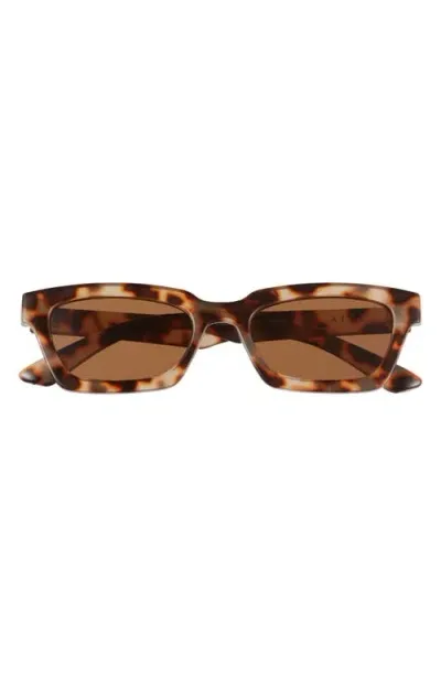 Aire Sculptor 50mm Rectangular Sunglasses In Brown