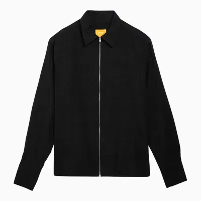 Airei Tonal-patterned Cotton Shirt In Black