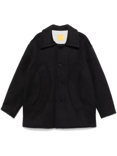 Airei Medium Coat With Buttons In Black