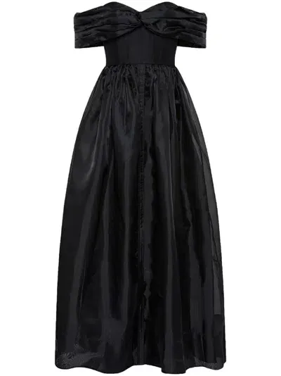 Aje Cordelia Corseted Maxi Dress In Black