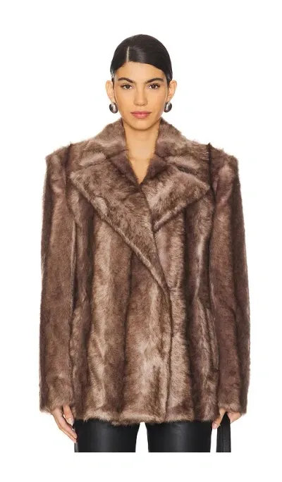 Aknvas Agostino Faux Fur Jacket In Pellicia