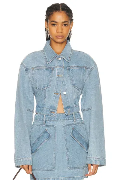 Aknvas Cropped Mercer Jacket In Sky