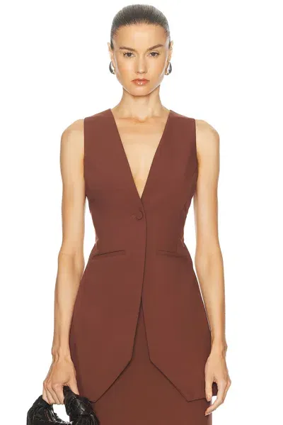 Aknvas For Fwrd Tatia Vest In Brown