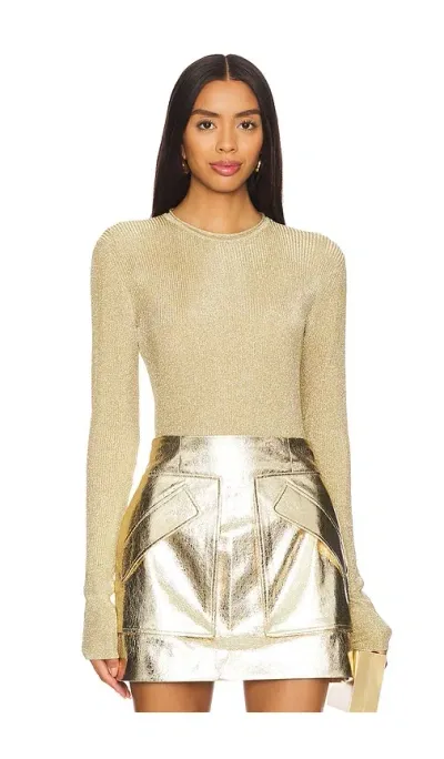 Aknvas Lana Knit Top In Gold