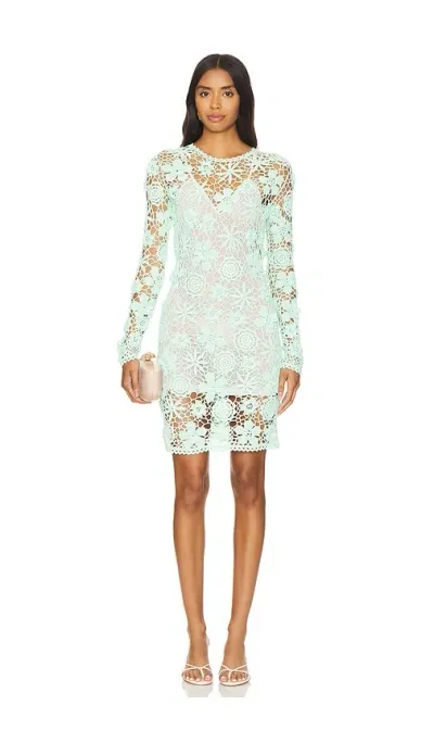 Aknvas X Revolve Sydney Crochet Mini Dress In Sage Green