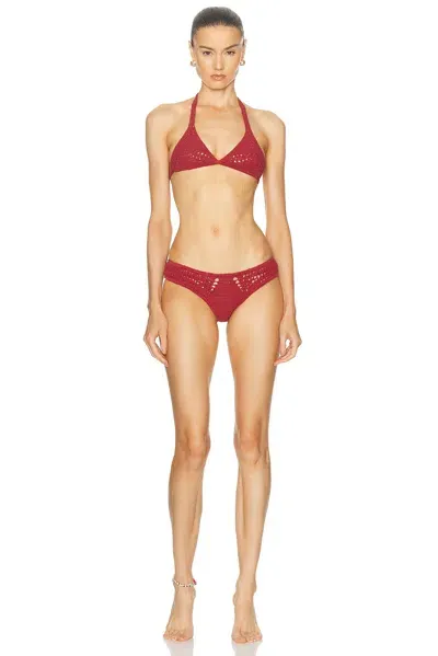 Akoia Swim Sachi Bikini Set In Red Ochre