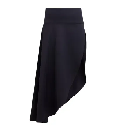 Alaïa Asymmetric Midi Skirt In Black