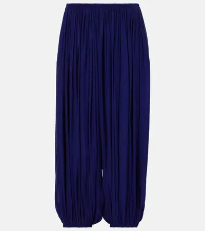 Alaïa Balloon Wide-leg Pants In Purple