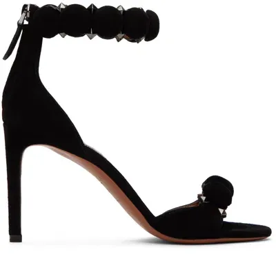 Alaïa Black Bombe Heeled Sandals In 999 - Noir