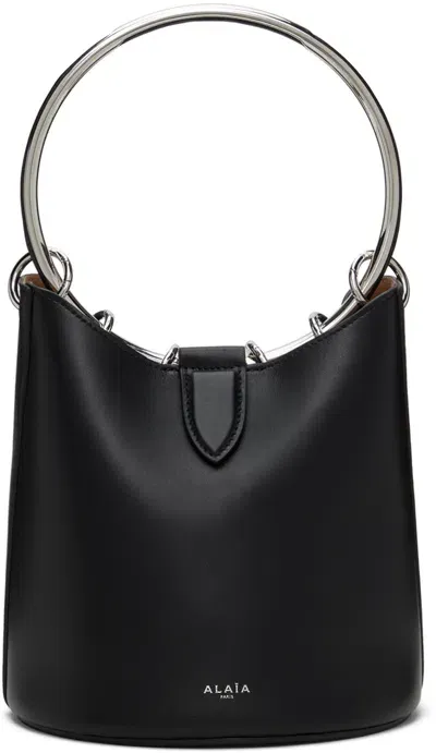 Alaïa Ring Black Leather Bucket Bag