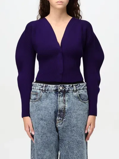 Alaïa Cardigan  Woman Color Violet In Violett