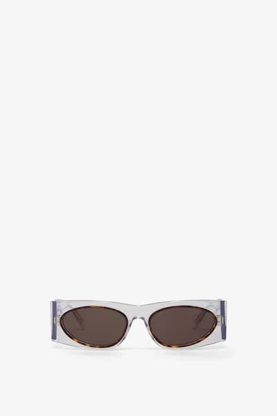 Alaïa Cat Eye 85 Transparent Sunglasses In Neutro