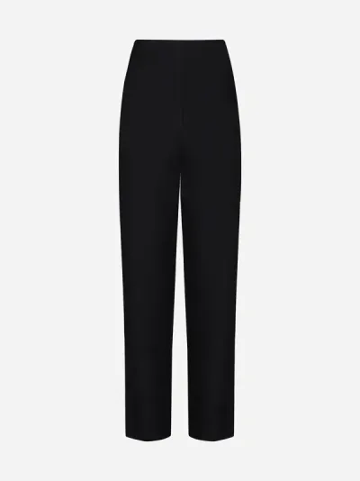 Alaïa Corset Wool Trousers In Black