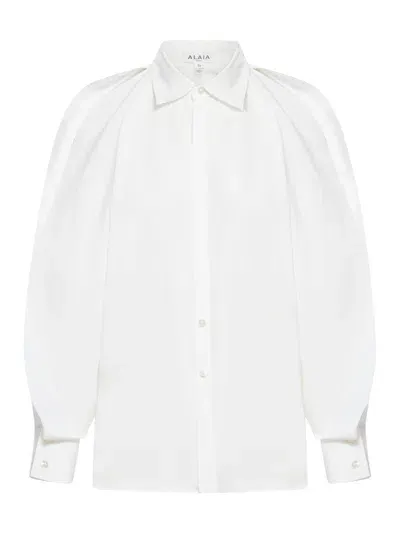 Alaïa Cotton Shirt In White