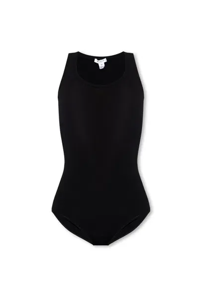 Alaïa Crewneck Tank Bodysuit In Black