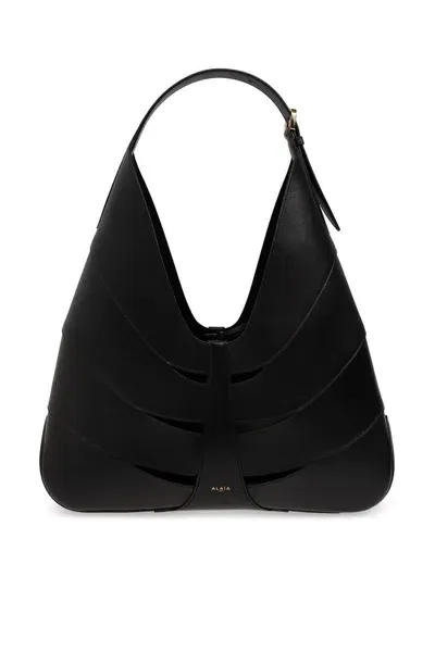 Alaïa Delta Cut Out Detailed Tote Bag In Black