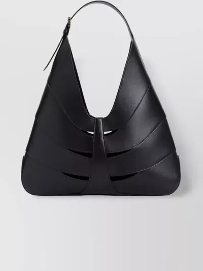 Alaïa Delta Cut-out Panels Hobo Bag In Noir