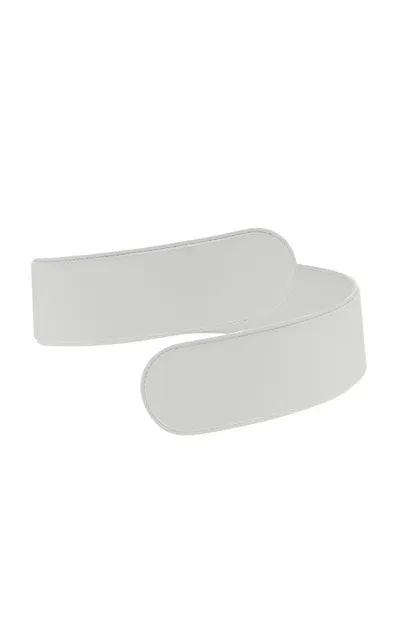 Alaïa Flex Twist Leather Belt In White