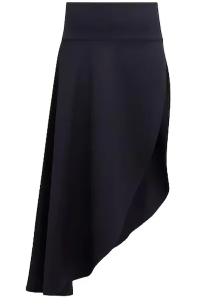 Alaïa Fluid Asymetric Midi Skirt In Blue