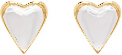 Alaïa Le Coeur Bombe Earrings In 098 - Transparent