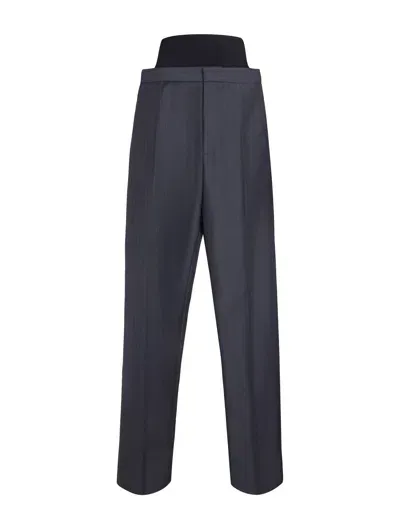 Alaïa Knit Band Pants In Grey