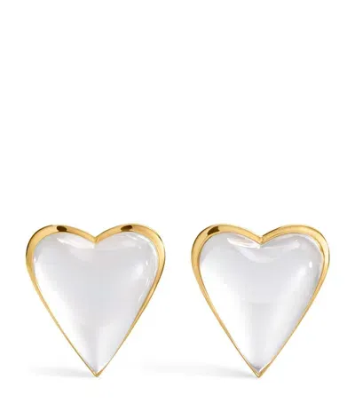 Alaïa Le Coeur Bombe Earrings In Clear