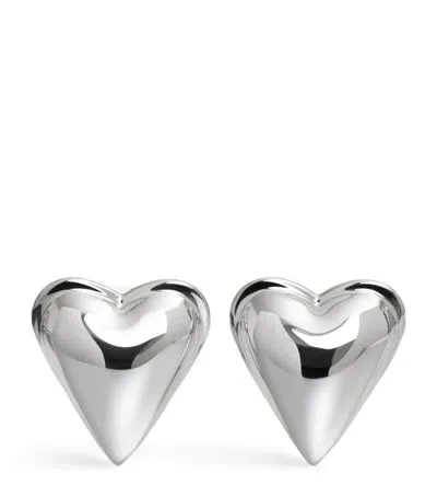 Alaïa Le Coeur Bombe Earrings In Silver