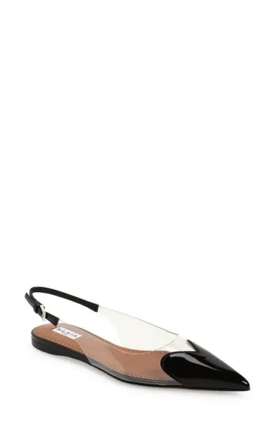 Alaïa Le Coeur Slingback Flat In Noir