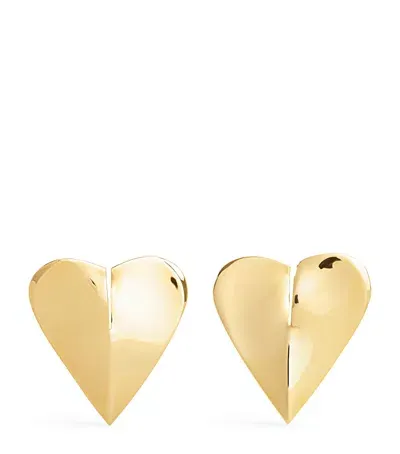 Alaïa Le Coeur Stud Earrings In Gold