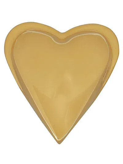 Alaïa Golden Heart Dome Earrings