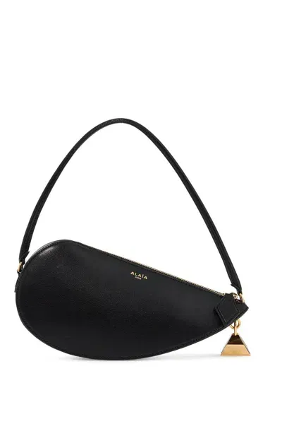 Alaïa Le Demi-coeur Leather Shoulder Bag In Black