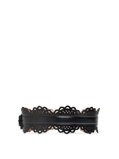 Alaïa Leather Belt In Negro