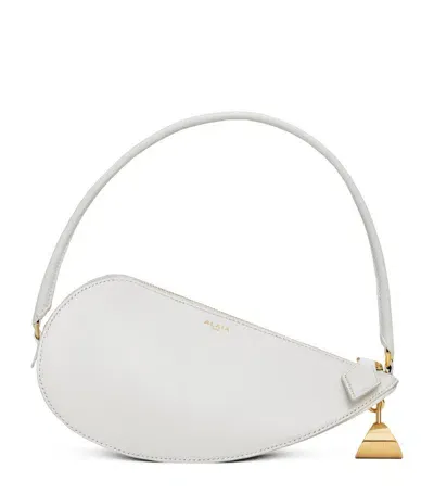 Alaïa Leather Le Demi-coeur Shoulder Bag In Ivoire