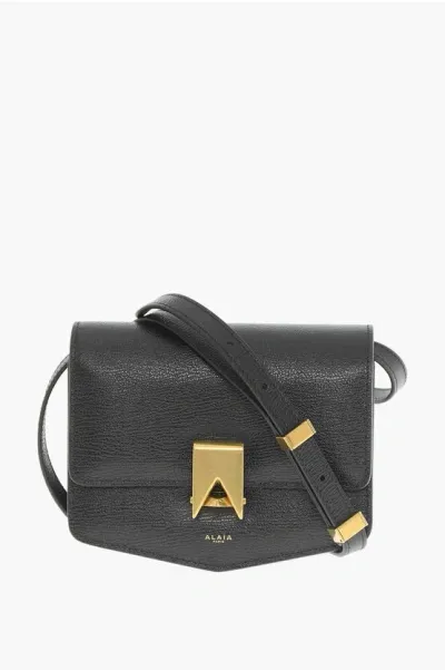 Alaïa Leather Le Papa Small Crossbody Bag With Golden Details