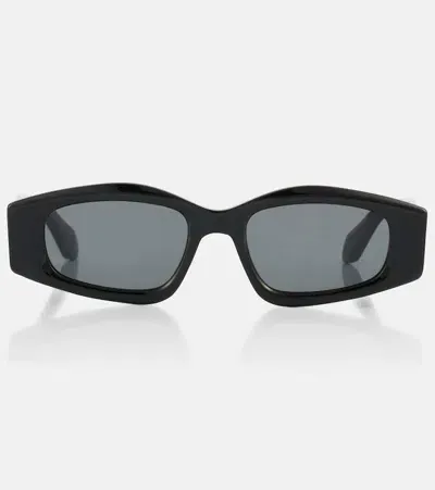 Alaïa Logo Rectangular Sunglasses In Black