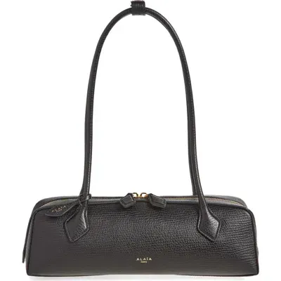 Alaïa Le Teckel Medium Leather Shoulder Bag In Noir