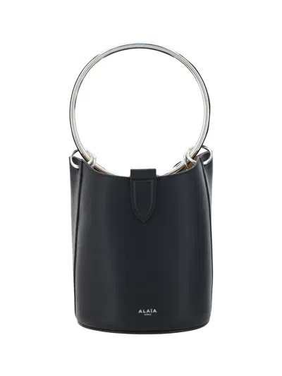 Alaïa Medium Ring Bucket Bag In Noir