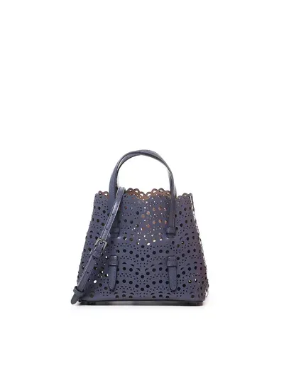 Alaïa Mina 20 Tote Bag In Calfskin