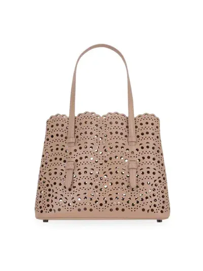 Alaïa Mina 25 Tote In Beige