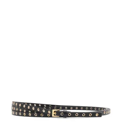 Alaïa Mini Black Leather Belt