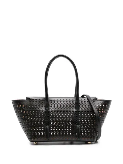 Alaïa Neo Mina 20 Shoulder Bag In Black