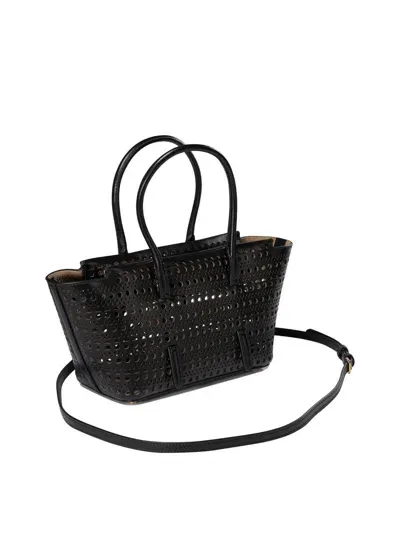 Alaïa Neo Mina 20 Vienne Leather Tote In Black