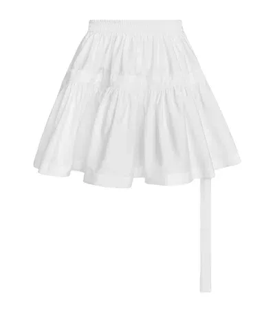 Alaïa Poplin Skater Mini Skirt In White