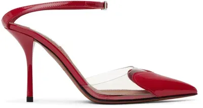 Alaïa Red 'le Cœur' Heels In 331 - Laque